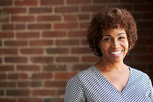 A woman concerned about menopause