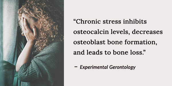 Chronic stress inhibits osteocalcin levels