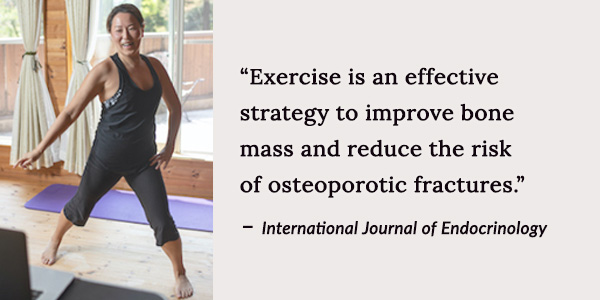 Exercise is an effective strategy to improve bone mass and reduce the risk of osteoporotic fractures