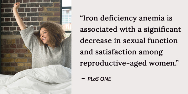Iron deficiency anemia is associated with a significant decrease in sexual function and satisfaction 