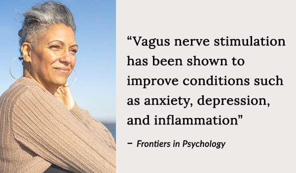 Vagus nerve stimulation has been shown to improve conditions such as anxiety, depression, and inflammation.