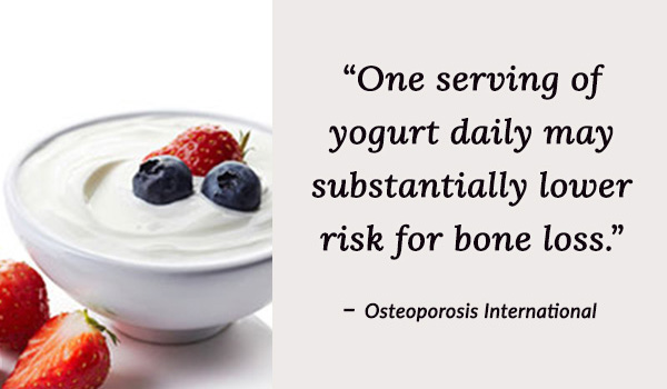 One serving of yogurt daily may substantially lower risk for bone loss