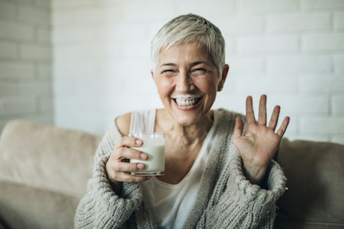 Woman Drinking Milk